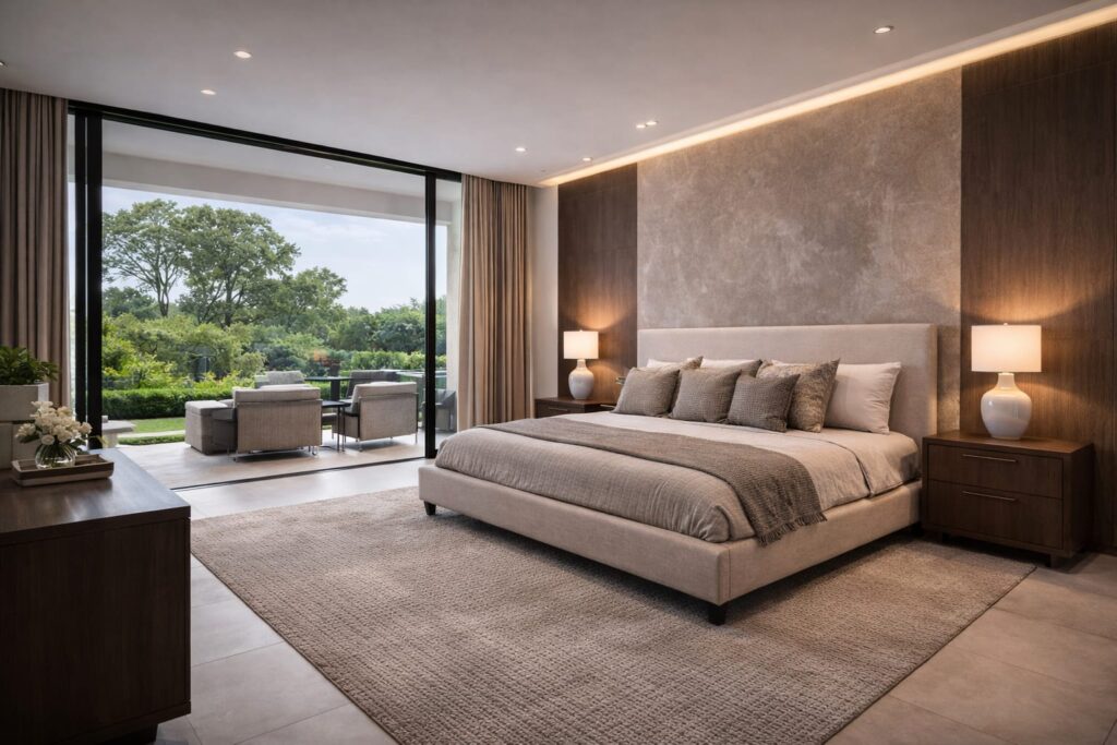 recamara con colchon king size con persiana automatica en venta en casa velaris