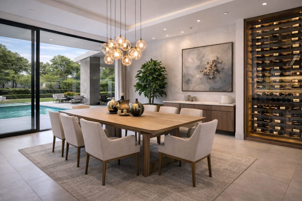 comedor clasico y moderno de madera de parota con sillas comodas