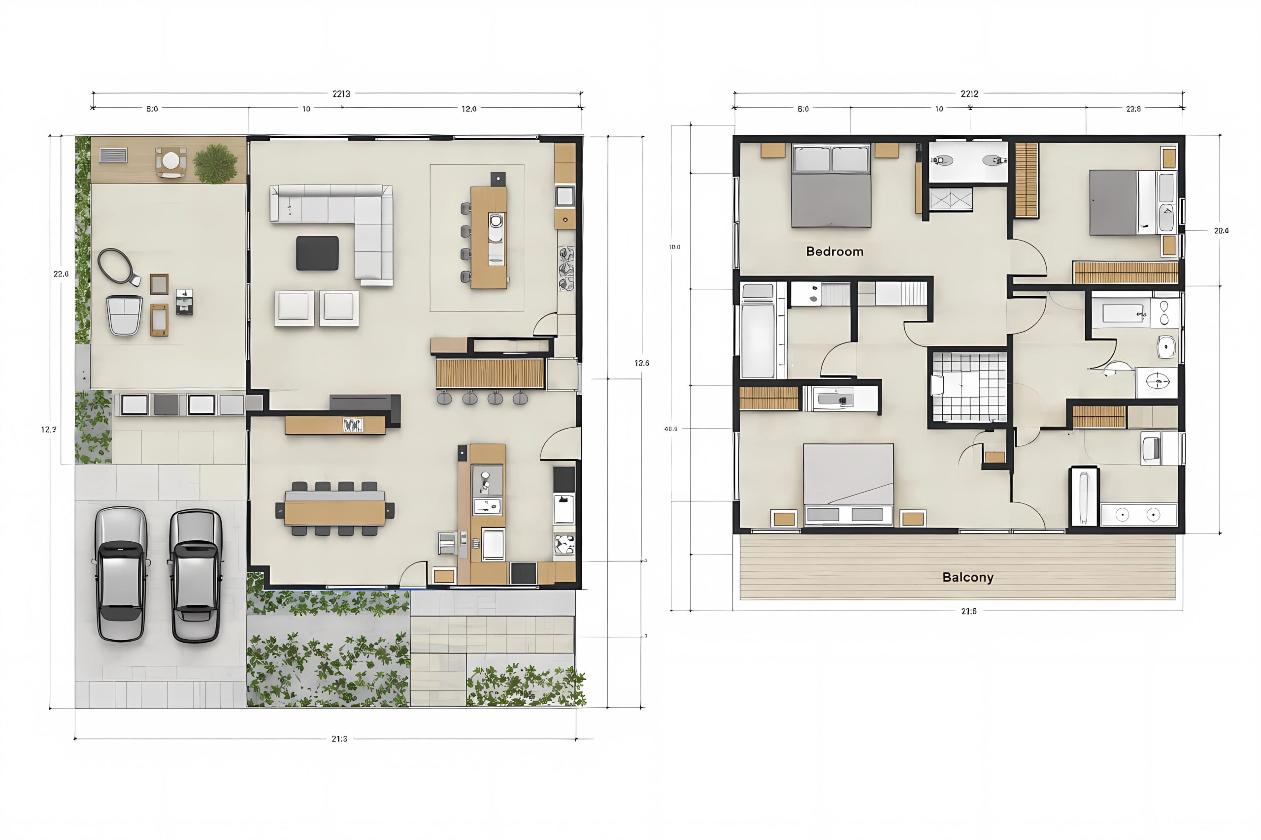 plano arquitectonico casa diamante