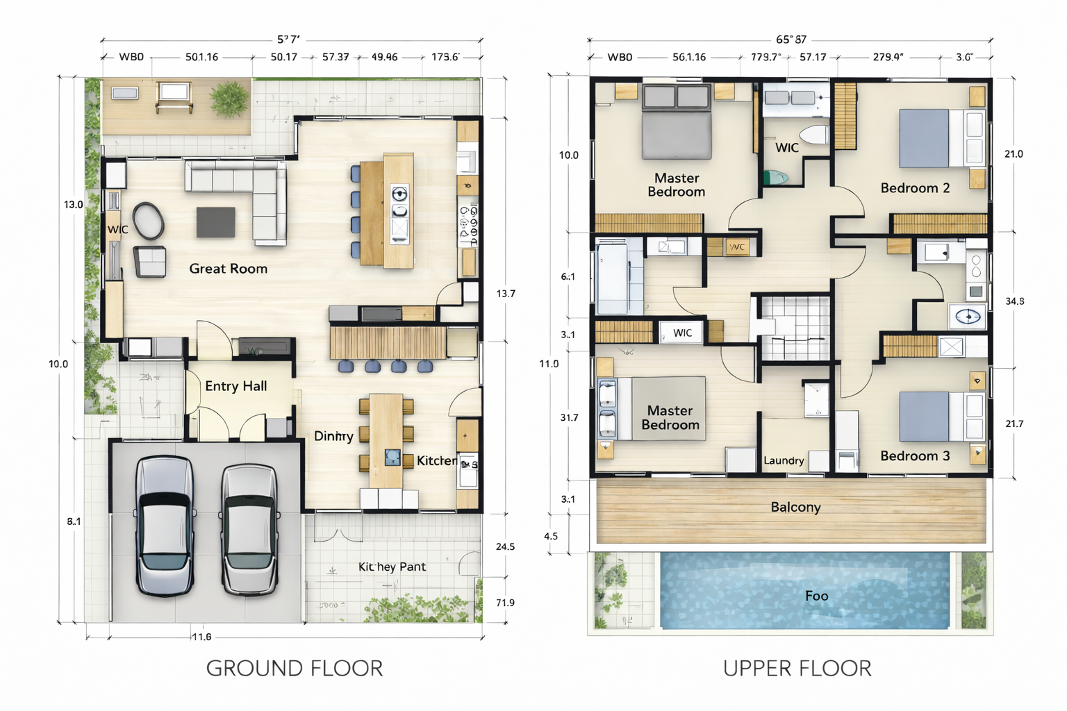 plano arquitectonico casa zafiro de inmobiliaria casa velaris
